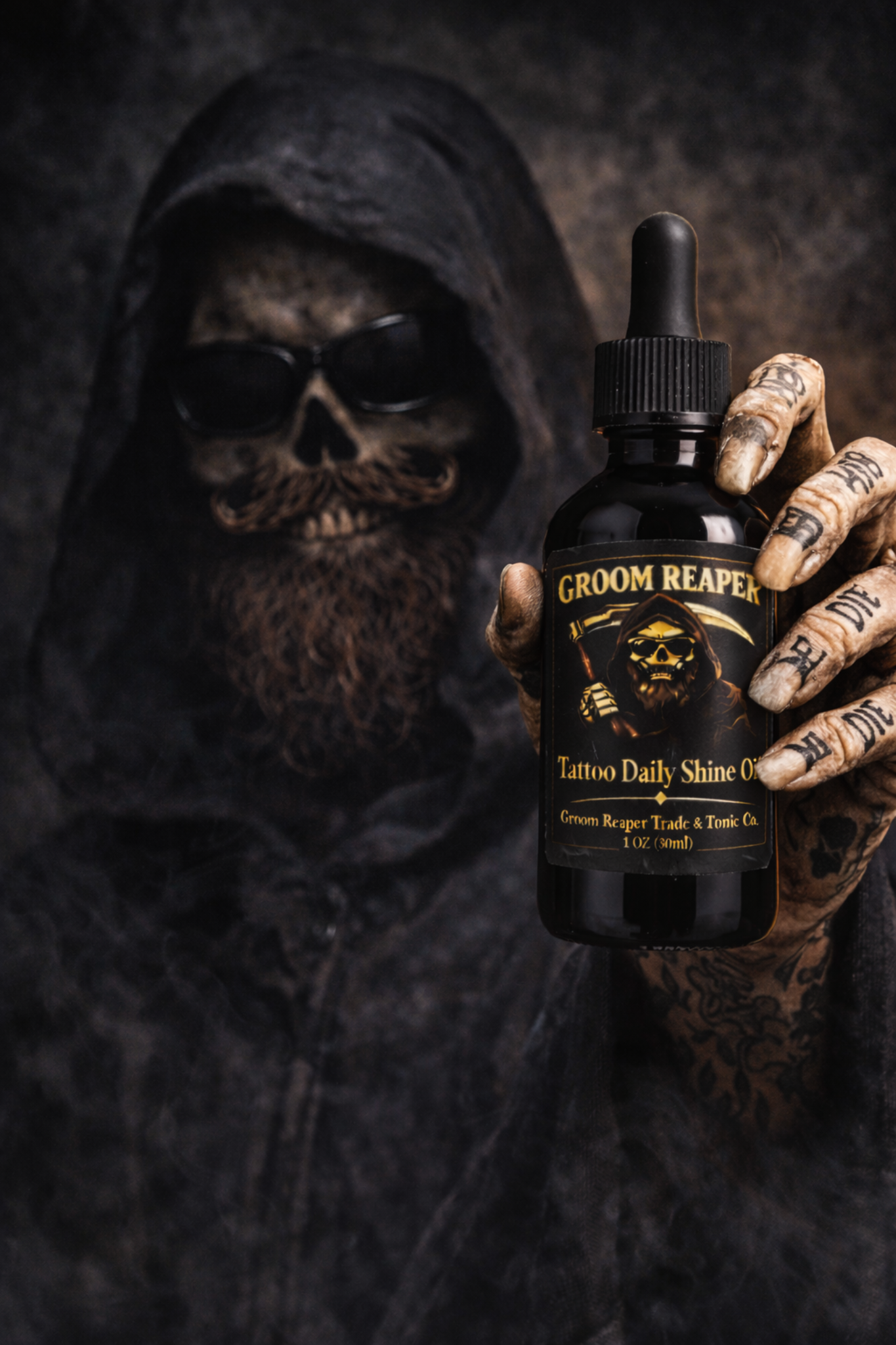 Tattoo Care Kit for Men – Aftercare & Daily Shine Oil Set – The Reaper Ink Kit by Groom Reaper