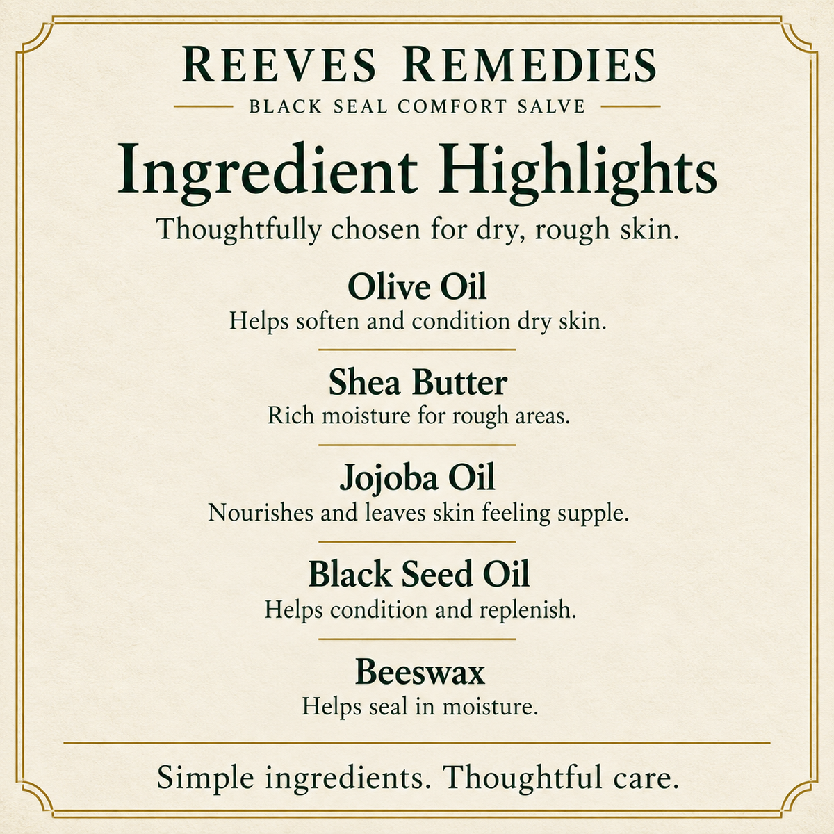 Black Seal Comfort Salve