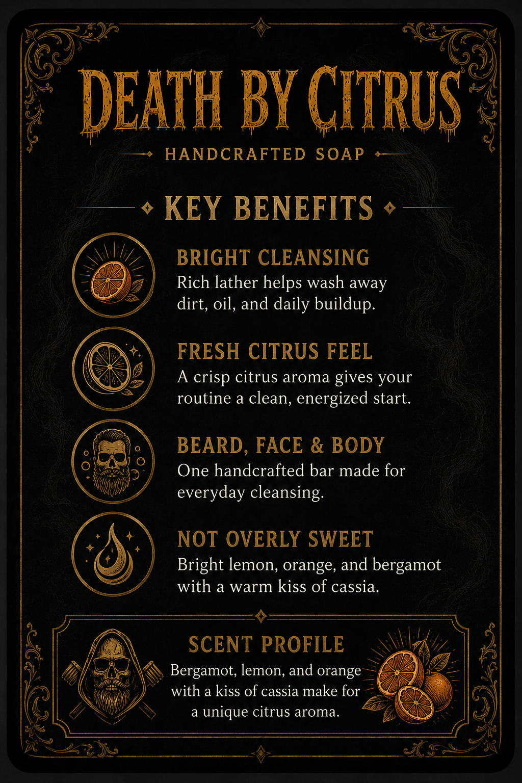 Death by Citrus Handcrafted Soap — Bergamot Citrus