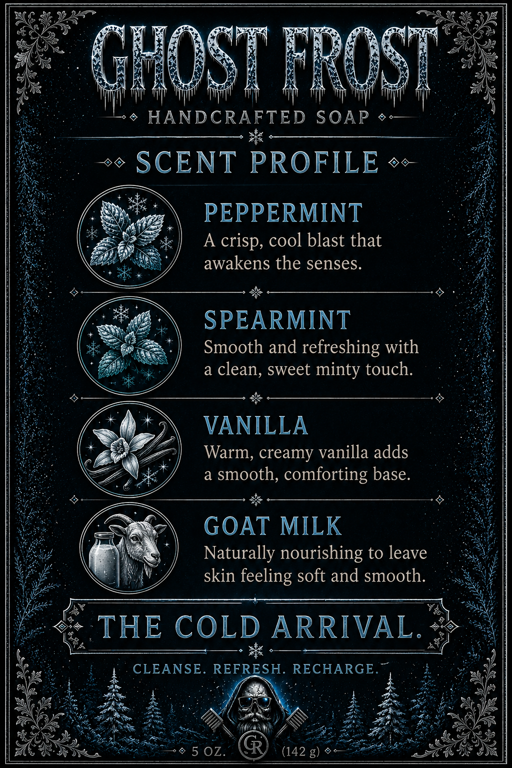 Ghost Frost Handcrafted Soap — Vanilla Mint