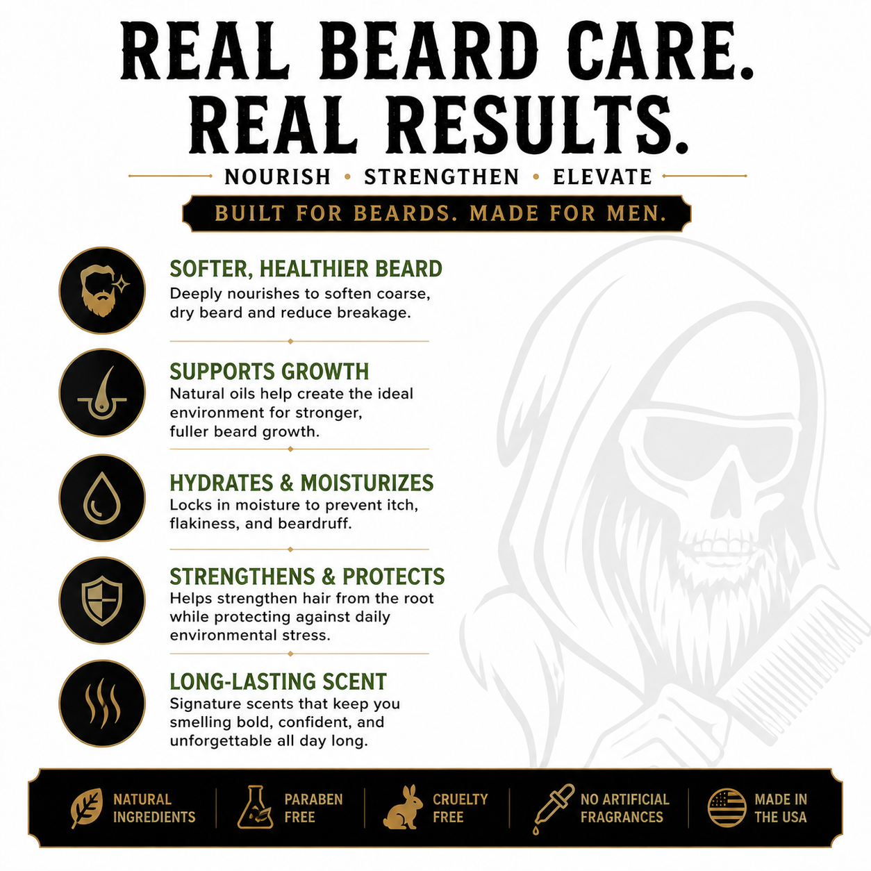 Groom Reaper beard care bundle – premium beard oil and balm pairing.