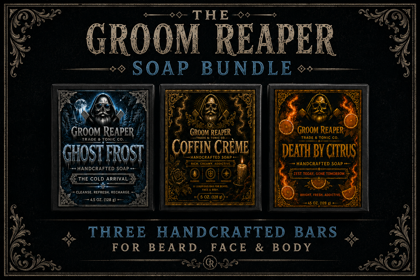 The Ritual Soap Trio — Ghost Frost, Coffin Crème & Death by Citrus