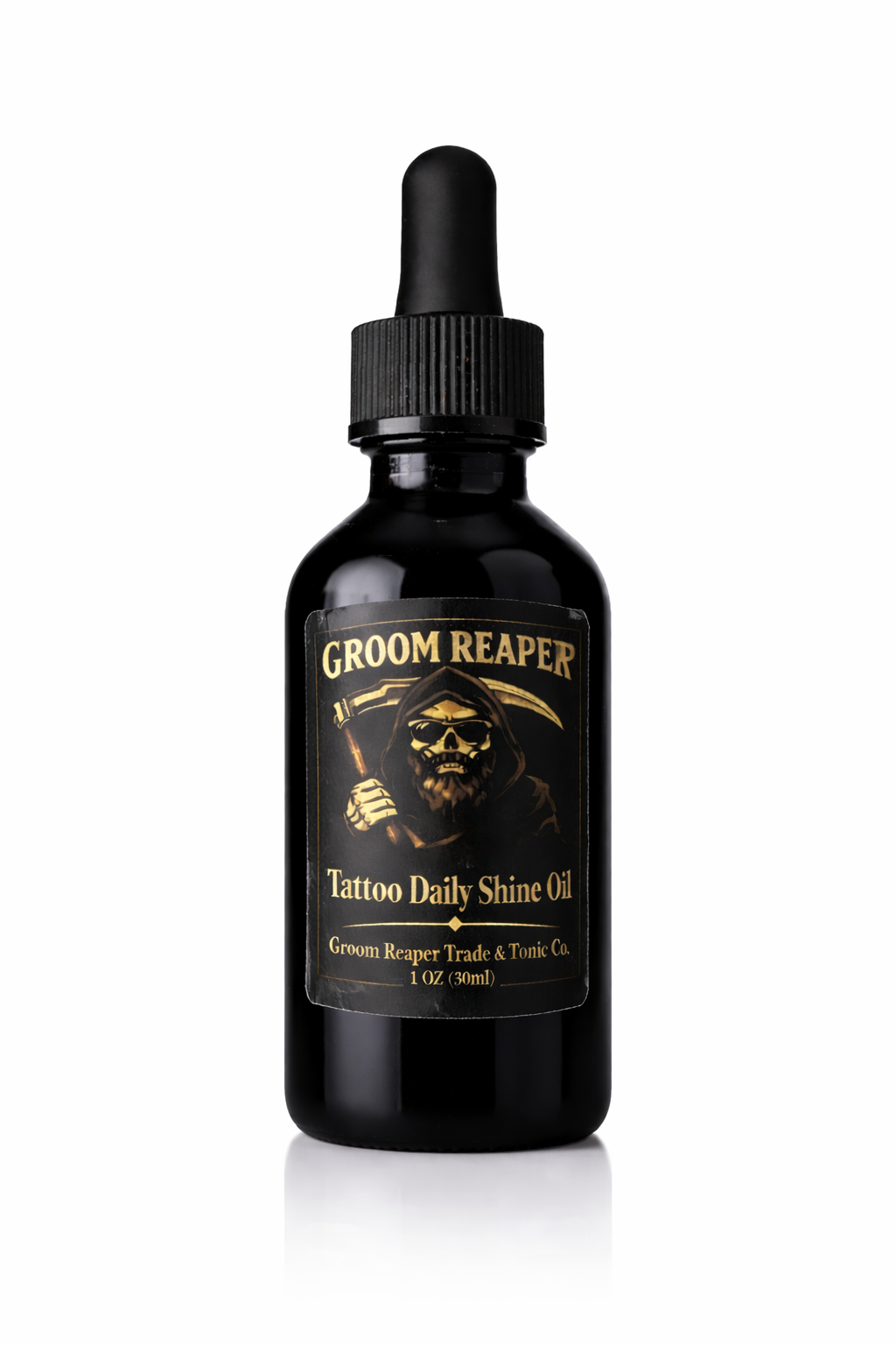 Tattoo Oil for Shine – Daily Hydration & Brightness – Tattoo Care Oil for Men – Groom Reaper