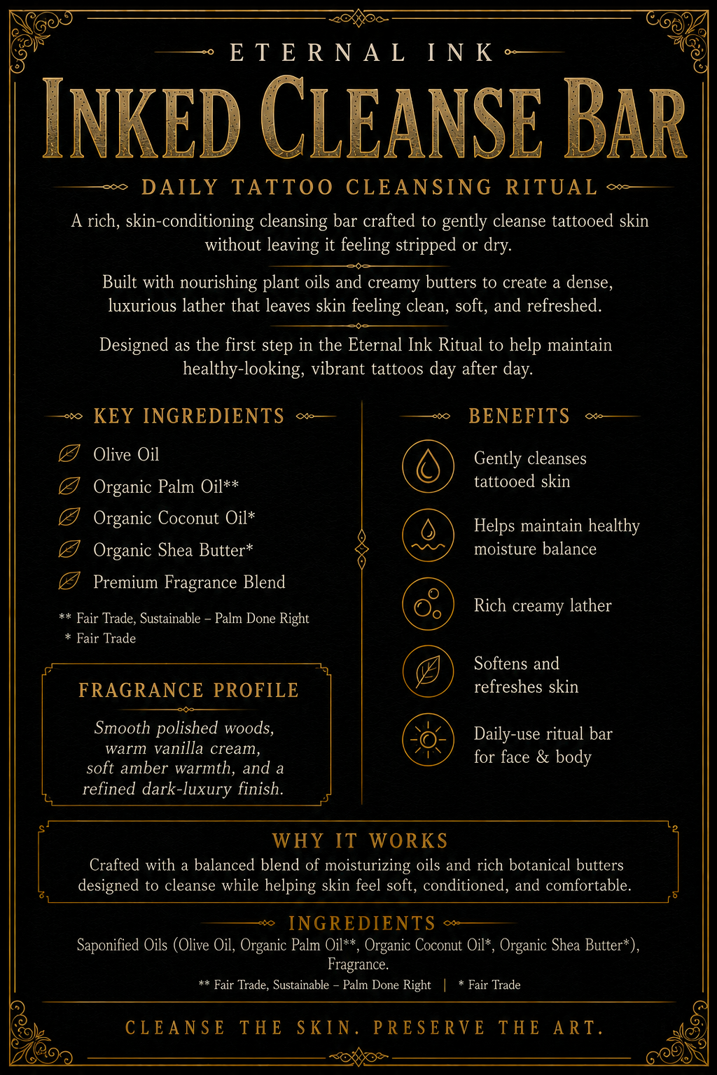 "Groom Reaper Eternal Ink Aftercare System, tattoo care ritual kit, salve and soap bundle"