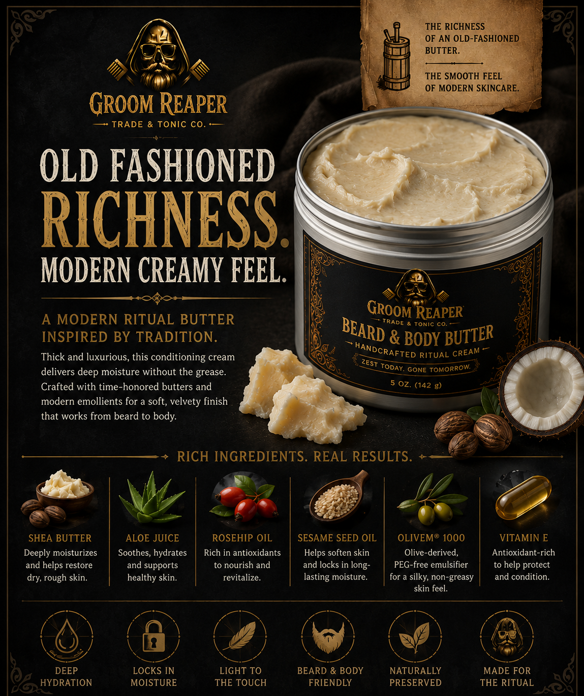 Ghost Frost Full Ritual Set – Beard Oil, Balm, Butter & Soap | Groom Reaper