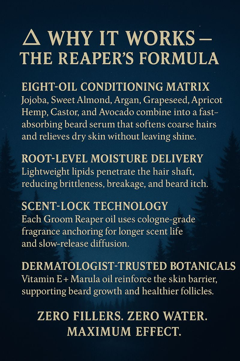 Why It Works - Benefits of premium beard oil formula for beard care
